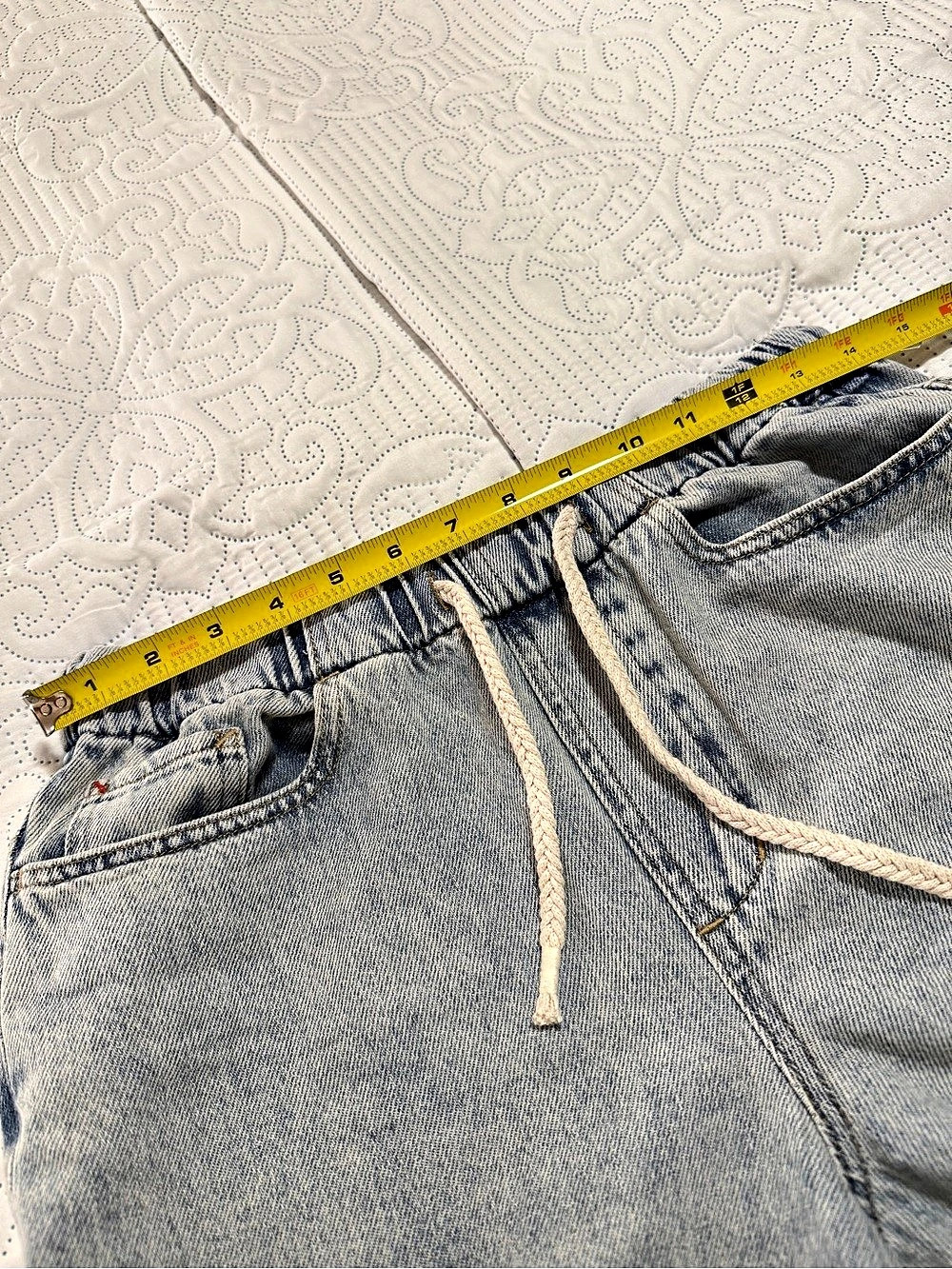Marine Layer Women’s Ella Barrel Leg Pant Size Small Light Wash - Picture 8 of 13